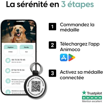 Animoco - Médaille Connectée QR Code Polyvalente Animoco - Médaille Connectée QR Code Polyvalente