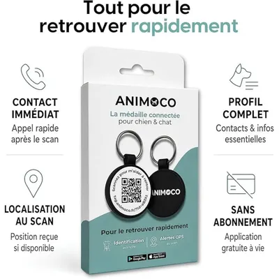Animoco - Médaille Connectée QR Code Polyvalente Animoco - Médaille Connectée QR Code Polyvalente