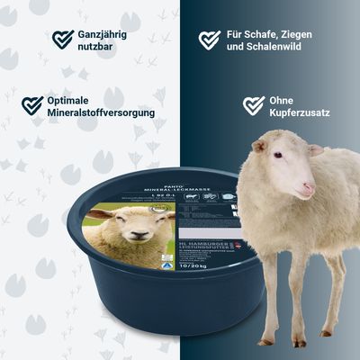 PANTO Schaf KupferFrei Mineralleckschale L92 Ö – für Schafe & Ziegen