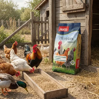 PANTO LMK Legemehlkorn – Legehennenfutter mit Vitaminen & Mineralstoffen PANTO LMK Legemehlkorn – Legehennenfutter mit Vitaminen & Mineralstoffen