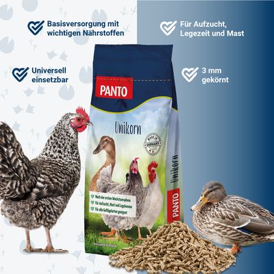 PANTO Unikorn – Allround-Futter für Geflügel unterstützt Aufzucht und Mast