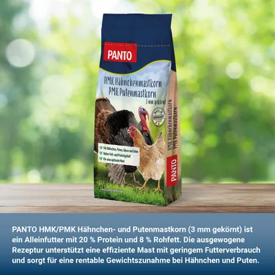 PANTO HMK/PMK Hähnchen- und Putenmastkorn – Mastfutter für Hähnchen & Puten PANTO HMK/PMK Hähnchen- und Putenmastkorn – Mastfutter für Hähnchen & Puten