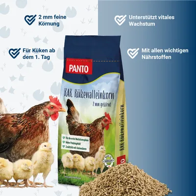 PANTO KAK Kükenalleinkorn – Starterfutter mit Eiweiß & Aminosäuren PANTO KAK Kükenalleinkorn – Starterfutter mit Eiweiß & Aminosäuren