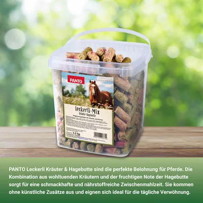 PANTO Leckerli Kräuter-Hagebutte – Pferdeleckerli - Aromatische Belohnung