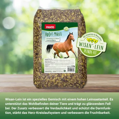 PANTO Apfelmüsli - Pferdemüsli fruchtige Mischung mit Apfel