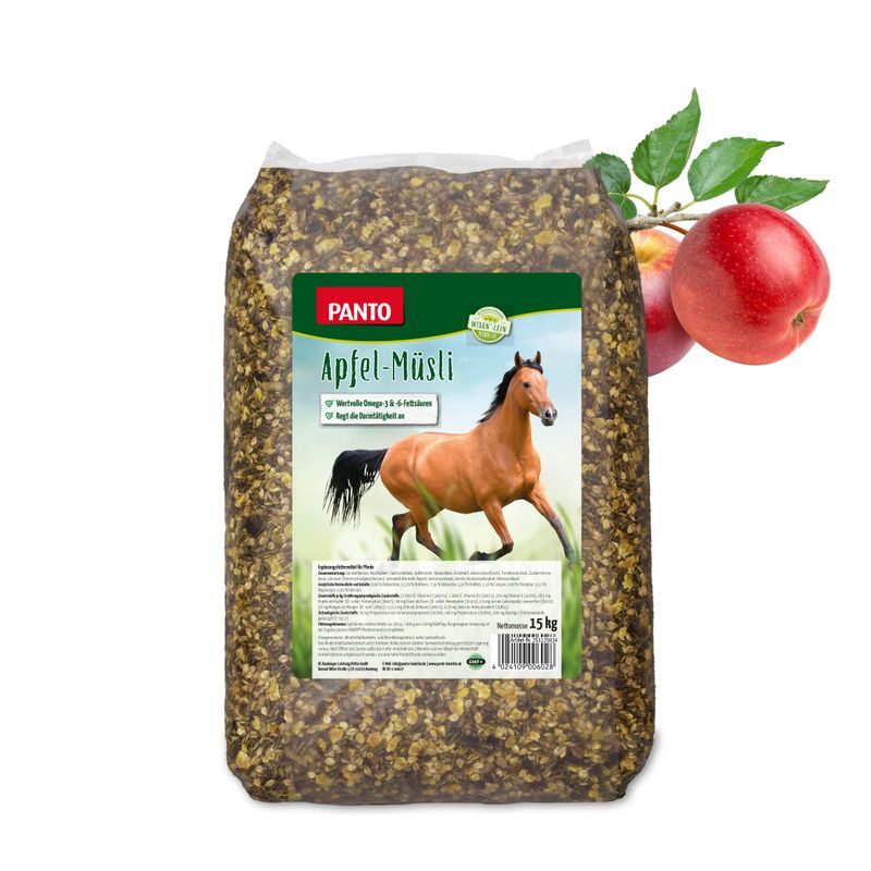 PANTO Apfelmüsli - Pferdemüsli fruchtige Mischung mit Apfel