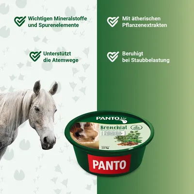 PANTO Lix Bronchial - Wohltuende Kräuterleckschale für Pferde