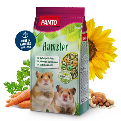 PANTO Hamsterfutter – Nagerfutter mit Getreide & Pellets für Hamster
