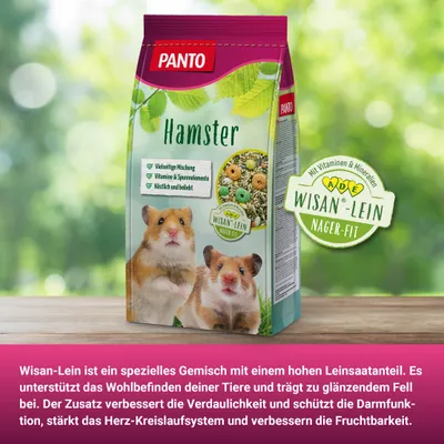 PANTO Hamsterfutter – Nagerfutter mit Getreide & Pellets für Hamster