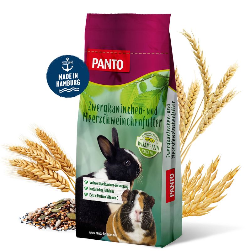 PANTO Meerschweinchenfutter – Nagerfutter Pellets mit Vitamin C