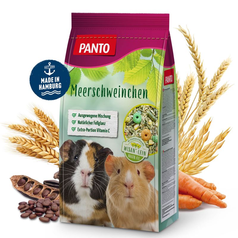 PANTO Meerschweinchenfutter - Nagerfutter mit Möhren & Vitamin C