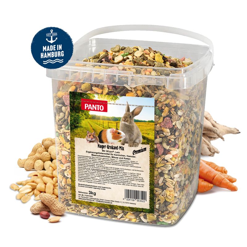 PANTO Nager-Krokant-Mix Premium – bunte Mischung für Nager & Kaninchen