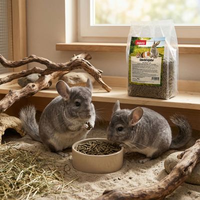 PANTO Chinchillafutter – Pelletfutter mit Luzerne & Omega-3 für Chinchilla