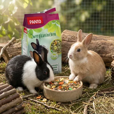 PANTO Zwergkaninchenfutter – bunte Mischung mit Möhren
