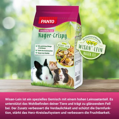 PANTO Nager-Crispy Premium Plus – Nagerfutter mit Früchten und Gemüse