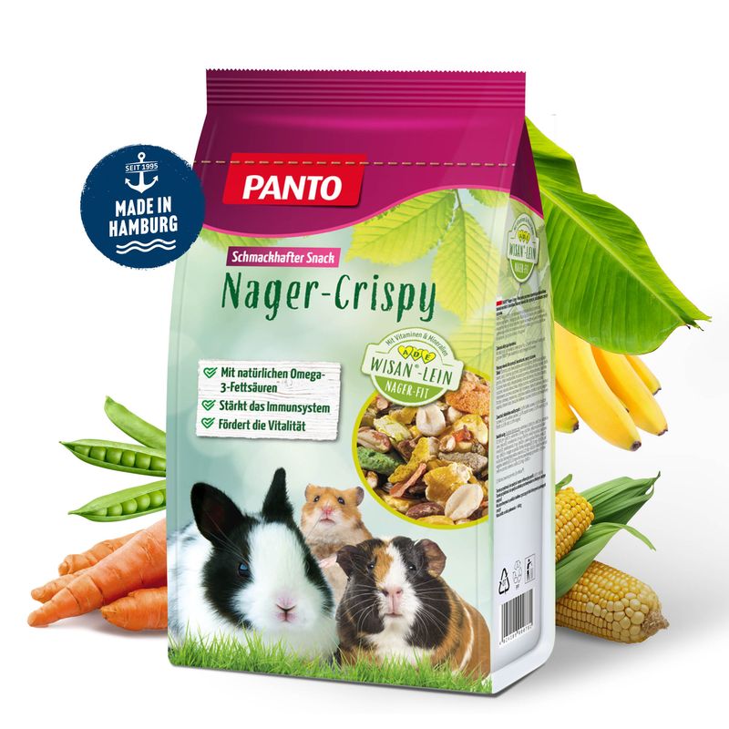 PANTO Nager-Crispy Premium Plus – Nagerfutter mit Früchten und Gemüse