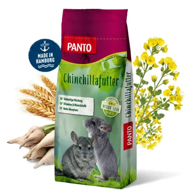 PANTO Chinchillafutter – Pelletfutter mit Luzerne & Omega-3 für Chinchilla