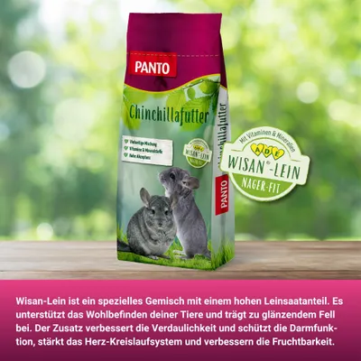 PANTO Chinchillafutter – Pelletfutter mit Luzerne & Omega-3 für Chinchilla