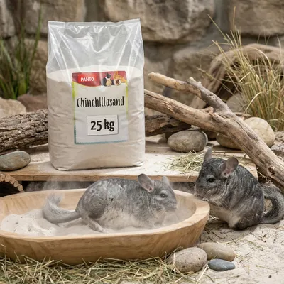 PANTO Chinchillasand – feiner Quarzsand Badesand für Chinchilla