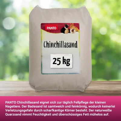 PANTO Chinchillasand – feiner Quarzsand Badesand für Chinchilla