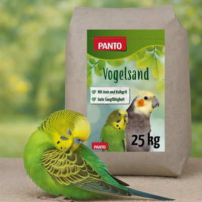 PANTO Vogelsand - Einstreu für Kanarien & Papageien mit Anis & Muschelkalk