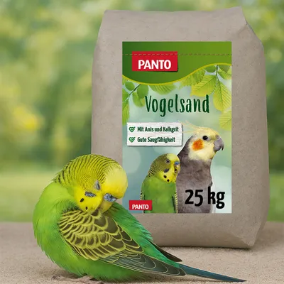 PANTO Vogelsand - Einstreu für Kanarien & Papageien mit Anis & Muschelkalk PANTO Vogelsand - Einstreu für Kanarien & Papageien mit Anis & Muschelkalk
