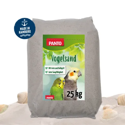 PANTO Vogelsand - Einstreu für Kanarien & Papageien mit Anis & Muschelkalk PANTO Vogelsand - Einstreu für Kanarien & Papageien mit Anis & Muschelkalk