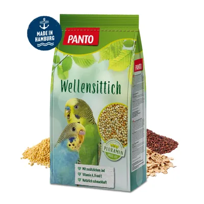 PANTO Wellensittichfutter - ausgewogene Saatenmischung für Wellensittiche PANTO Wellensittichfutter - ausgewogene Saatenmischung für Wellensittiche