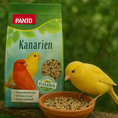 PANTO Kanarienfutter - feine Körnermischung mit Hirse und Saaten