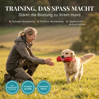 HUND IST KÖNIG Futterdummy für Hunde, Apportierbeutel Dummy Hundetraining