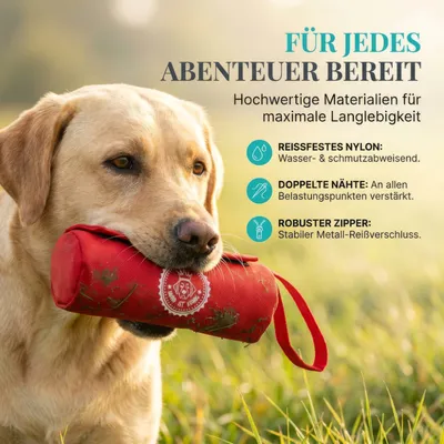 HUND IST KÖNIG Futterdummy für Hunde, Apportierbeutel Dummy Hundetraining