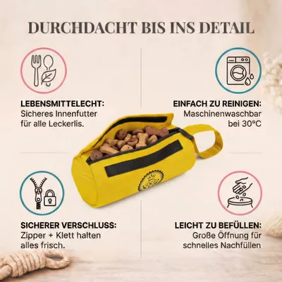HUND IST KÖNIG Futterdummy für Hunde, Apportierbeutel Dummy Hundetraining