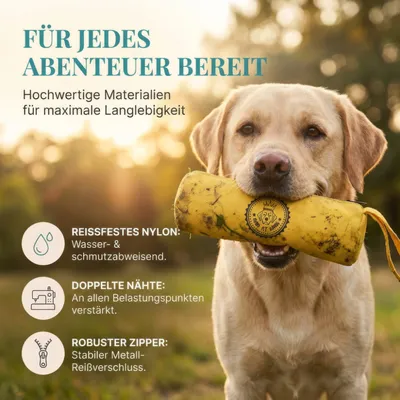 HUND IST KÖNIG Futterdummy für Hunde, Apportierbeutel Dummy Hundetraining