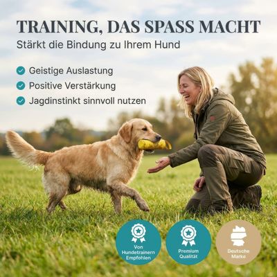 HUND IST KÖNIG Futterdummy für Hunde, Apportierbeutel Dummy Hundetraining