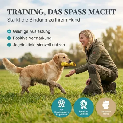 HUND IST KÖNIG Futterdummy für Hunde, Apportierbeutel Dummy Hundetraining