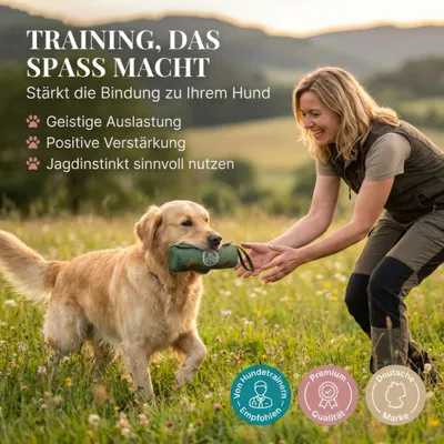 HUND IST KÖNIG Futterdummy für Hunde, Apportierbeutel Dummy Hundetraining