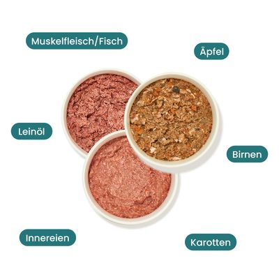 Haustierkost BARF Komfort PLUS Menü - Rind, Huhn & Lachs - Hunde Barffutter