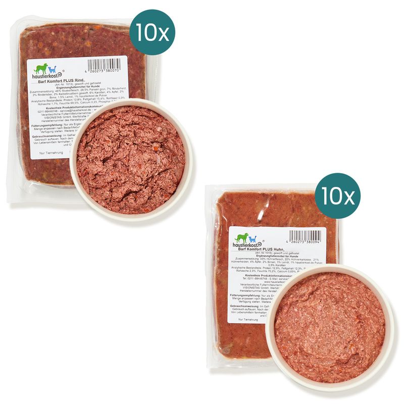 Haustierkost BARF Komfort PLUS Menü Frostfutter