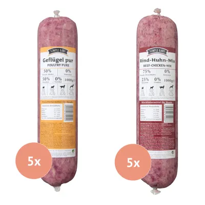 SIMPLE BARF Menüs Rind & Huhn Paket SIMPLE BARF Menüs Rind & Huhn Paket