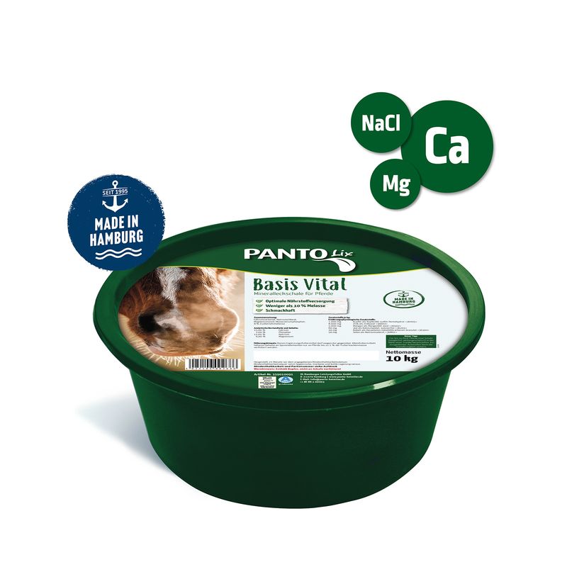 PANTO Mineralleckschale Basis Vital – für Pferde auf Weide & im Stall