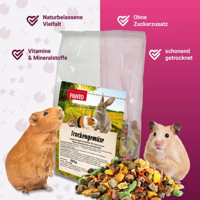 PANTO Trockengemüse - getrocknete Gemüsevielfalt für Nager & Kaninchen