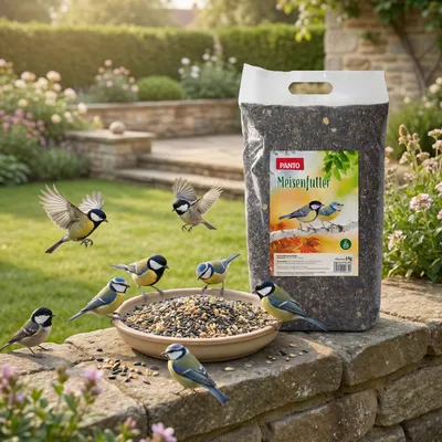 PANTO Meisenfutter - Wildvogelfutter mit Erdnüssen und Sonnenblumenkernen