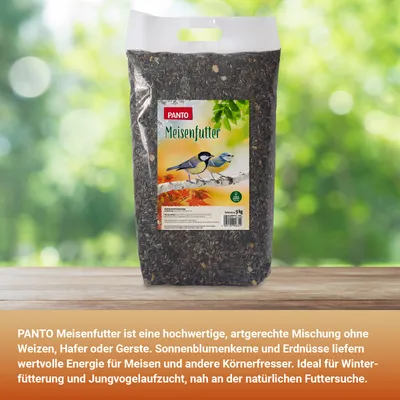 PANTO Meisenfutter - Wildvogelfutter mit Erdnüssen und Sonnenblumenkernen