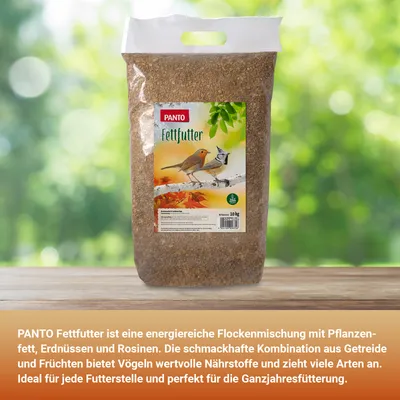 PANTO Fettfutter - Wildvogelfutter mit Sonnenblumenkernen & Erdnüssen