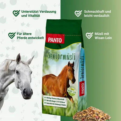 PANTO Seniormüsli mit Wisan-Lein – Pferdemüsli speziell für ältere Pferde