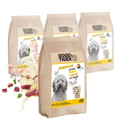 Dogs’n Tiger Federtanz, Hundefutter, Huhn, Ente & Gemüse