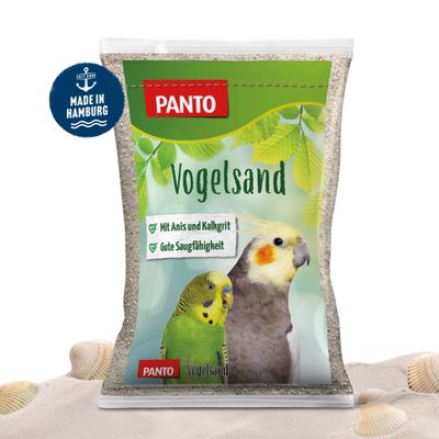 PANTO Vogelsand - Einstreu für Kanarien & Papageien mit Anis & Muschelkalk