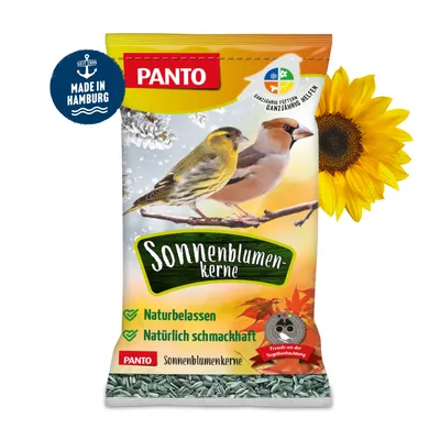 PANTO Sonnenblumenkerne gestreift - Streufutter für Wildvögel Gartenvögel