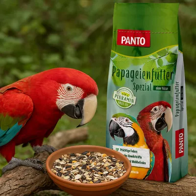 PANTO Papageienfutter Spezial - Futter für Papageien ohne Nüsse mit Kernen