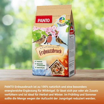 PANTO Erdnussbruch – fettreiches Streufutter für Wildvögel